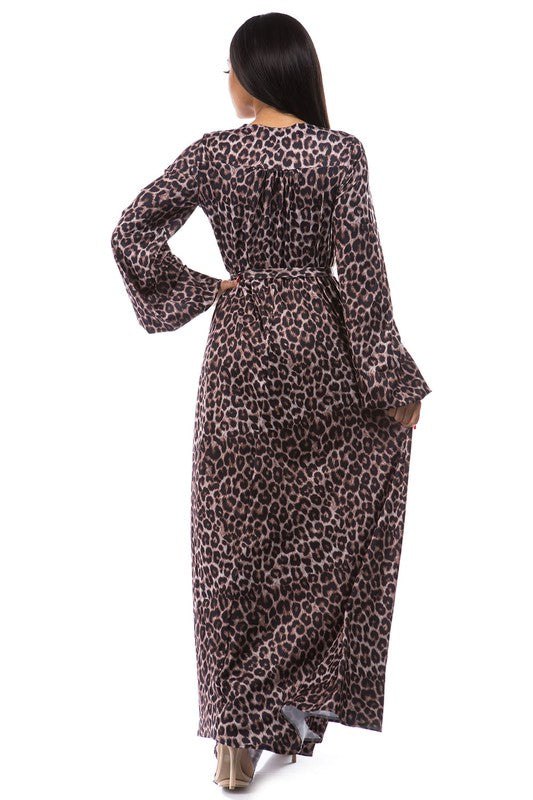 WRAP STYLE LONG MAXI DRESS