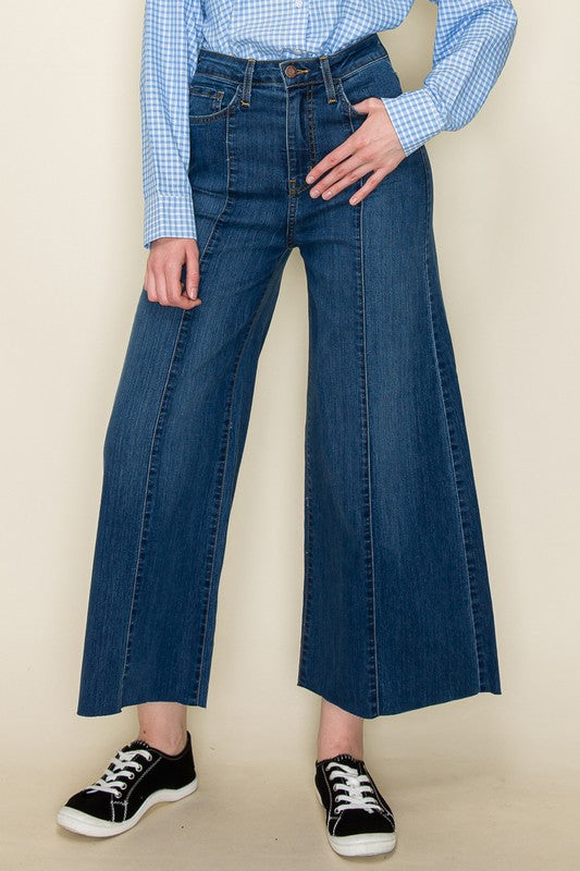 Wide leg, denim pants, jeans, western