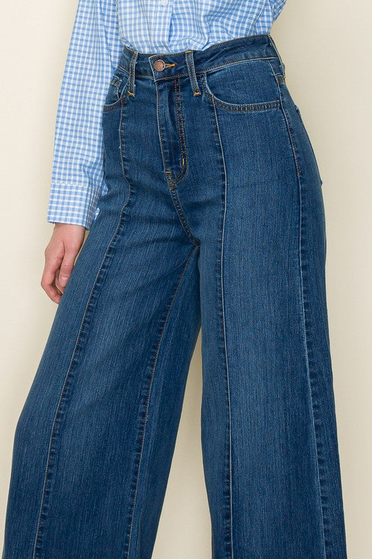 Wide leg, denim pants, jeans, western