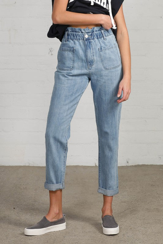 High Waist Relaxed Slouch Jeans