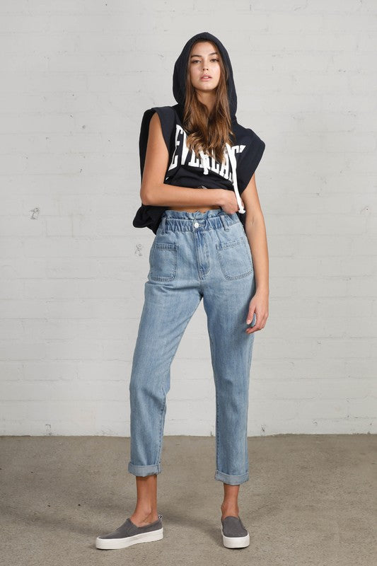 High Waist Relaxed Slouch Jeans