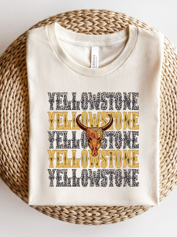 Yellowstone Stacked Leopard  Boutique Style Tee