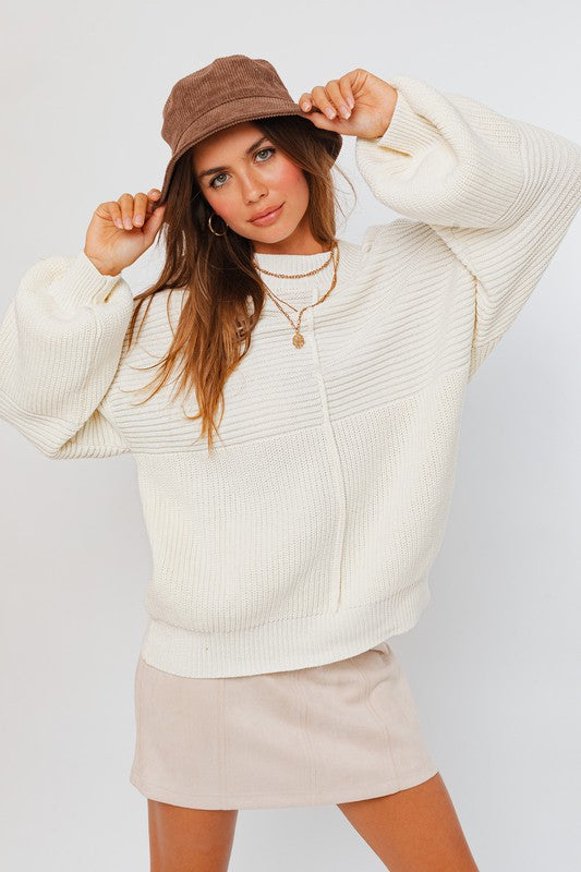 Ribbed Knitted Sweater