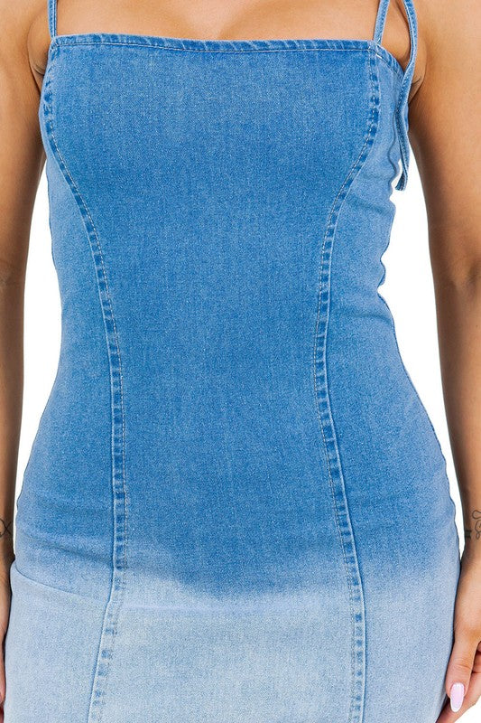 WOMEN FASHION DENIM MINI DRESS