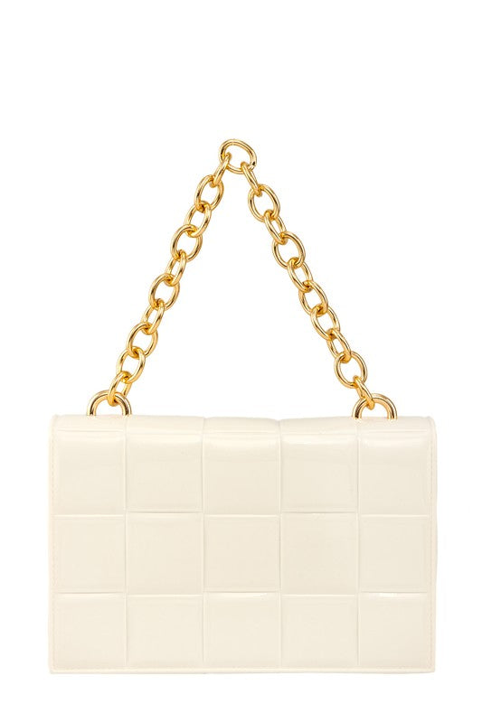 Square Shaped Chain Crossbody Jelly Bag