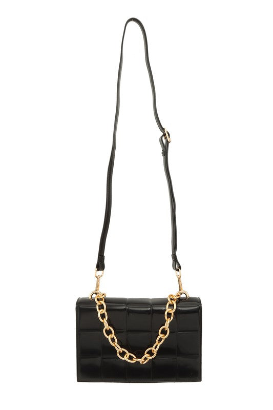 Square Shaped Chain Crossbody Jelly Bag