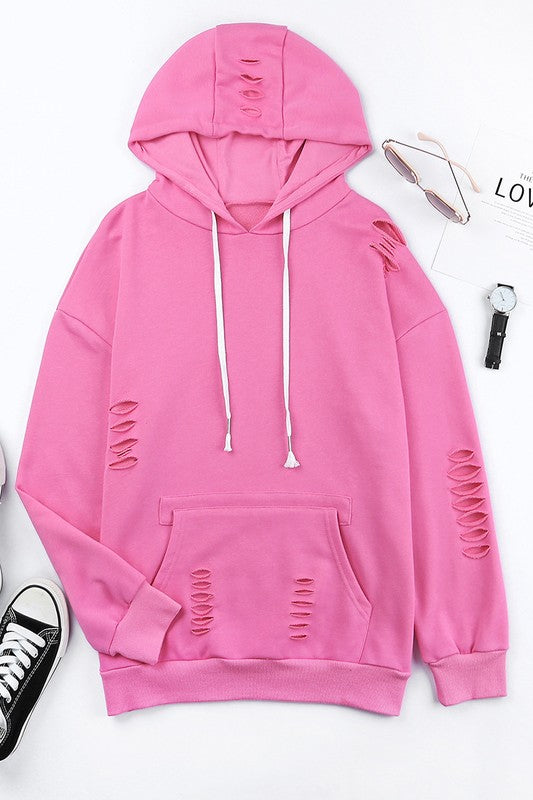 Women Hooded Sweatshirt with Kangaroo Pocket