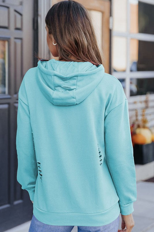 Women Hooded Sweatshirt with Kangaroo Pocket