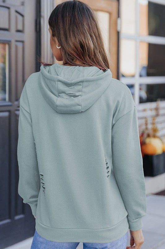 Women Hooded Sweatshirt with Kangaroo Pocket