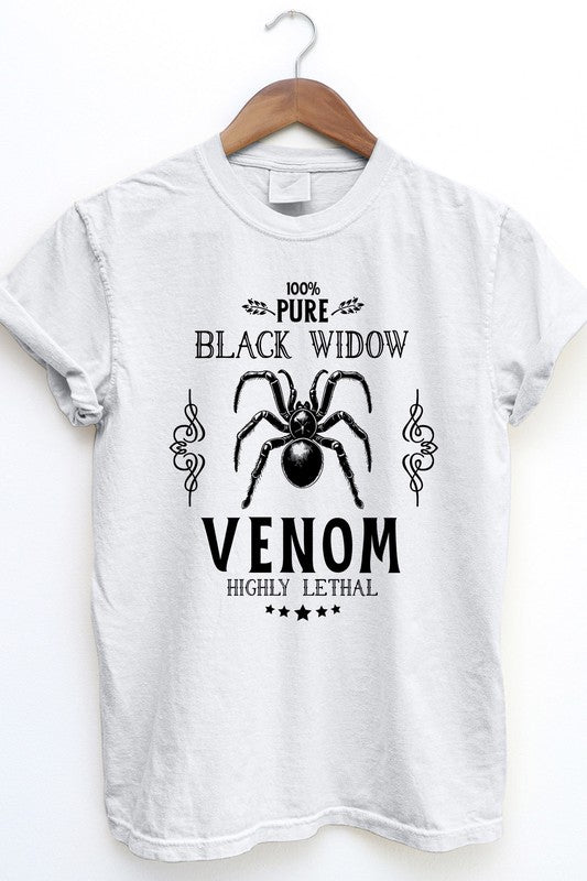 Pure Black Widow, Halloween Garment Dye Tee