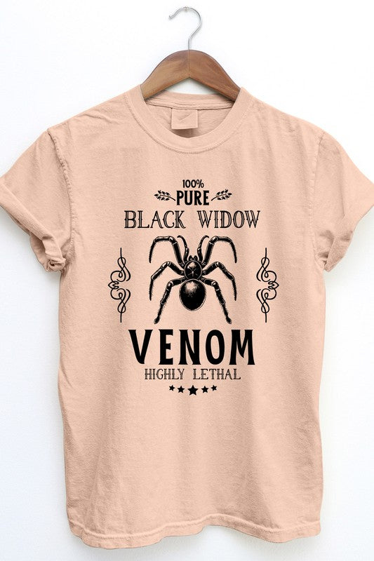 Pure Black Widow, Halloween Garment Dye Tee