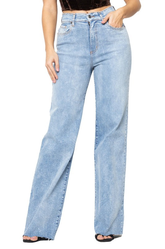 Retro Wash Wide Leg Jean Inseam 32