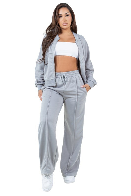 WOMEN FASHION SWEATRSUIT TWO PIECE PANT SET