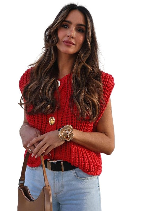 WOMEN FASHION KNITWEAR VEST