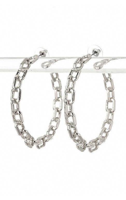 Chain Link Iconic Hoop Earrings