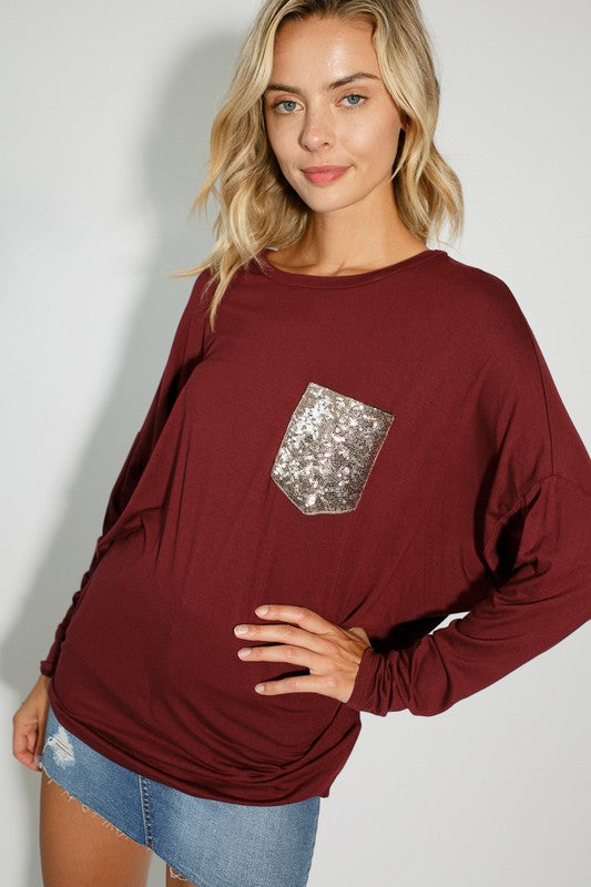 SEQUENCE POCKET DOLMAN SL TOP