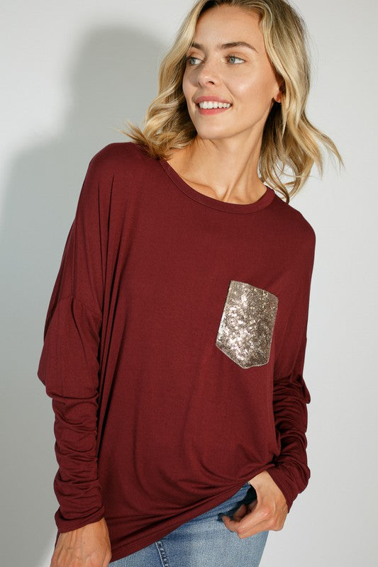 SEQUENCE POCKET DOLMAN SL TOP