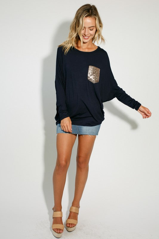 SEQUENCE POCKET DOLMAN SL TOP