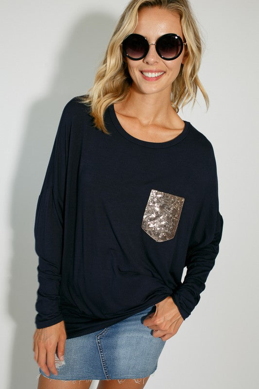 SEQUENCE POCKET DOLMAN SL TOP